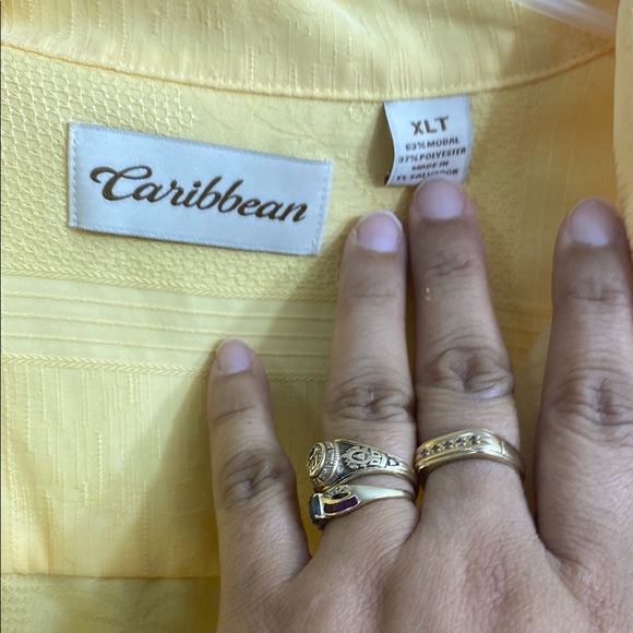 Caribbean Yellow Casual Button Down Shirt - Picture 2 of 7